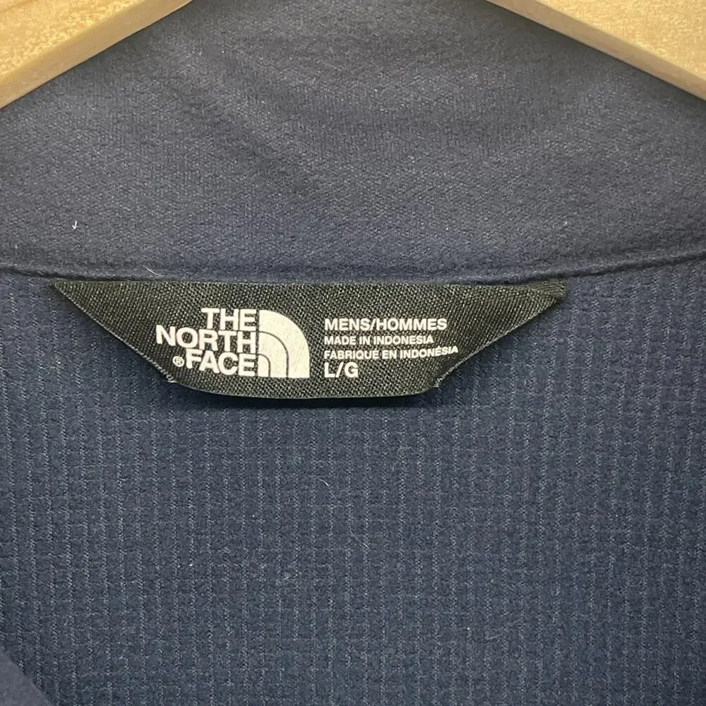 THE NORTH FACE Jacket Men L Canyonwall Windwall Softshell Fleece Grid Lined Blue